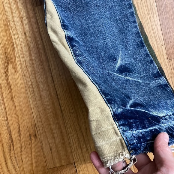 FIRST ROW Heavy Rip & Repair Slim Straight Denim 34/32 A8 - Picture 7 of 12